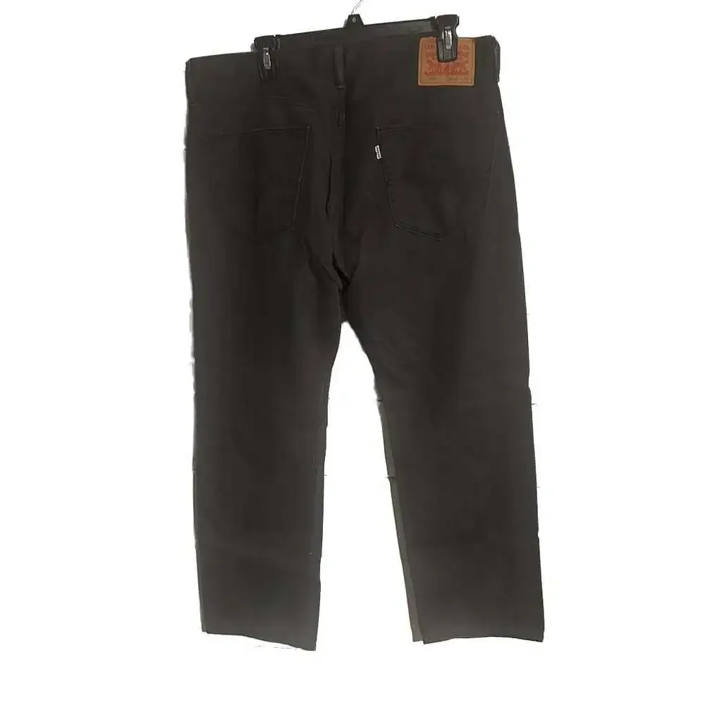 Levi's Men's 505 Regular Fit Straight Leg Jeans in Black Vintage